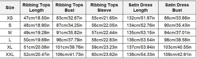 AS 2024 Autumn winter woman clothes thicken ribbing closed-fit wrap tops + Satin Adjustable straps dress (ship out in 1 day)