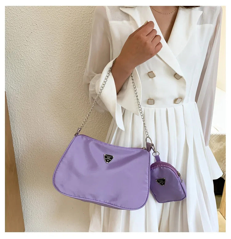 New Simple Small Crossbody Female Armpit Bags Solid Color Shoulder Bags Casual Bags Slanting Women's Bags Mother's Bags