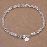 925 Sterling Silver Bracelet 5mm 20cm Flat Side Chain Lobster Clasp Bracelet For Woman Man Party Wedding Engagement Jewelry Gift