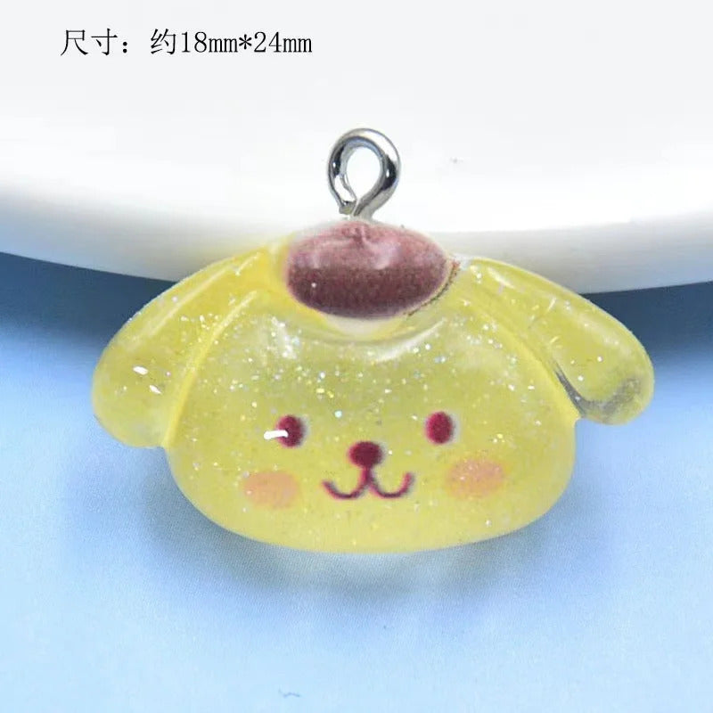 10pcs  Simulated Cute  Rabbits Dogs Cats Resin Charms Accessory Pendants Handmade  Jewelry DIY Earring Necklace