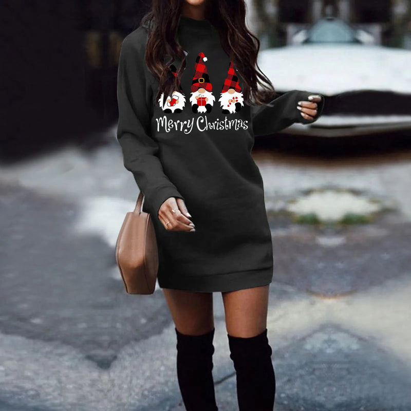 Streetwear Women Clothing Y2k Dress Winter Clothes Women Hoodies Pullover Christmas Casual Autumn Harajuku Sweatshirts Dress