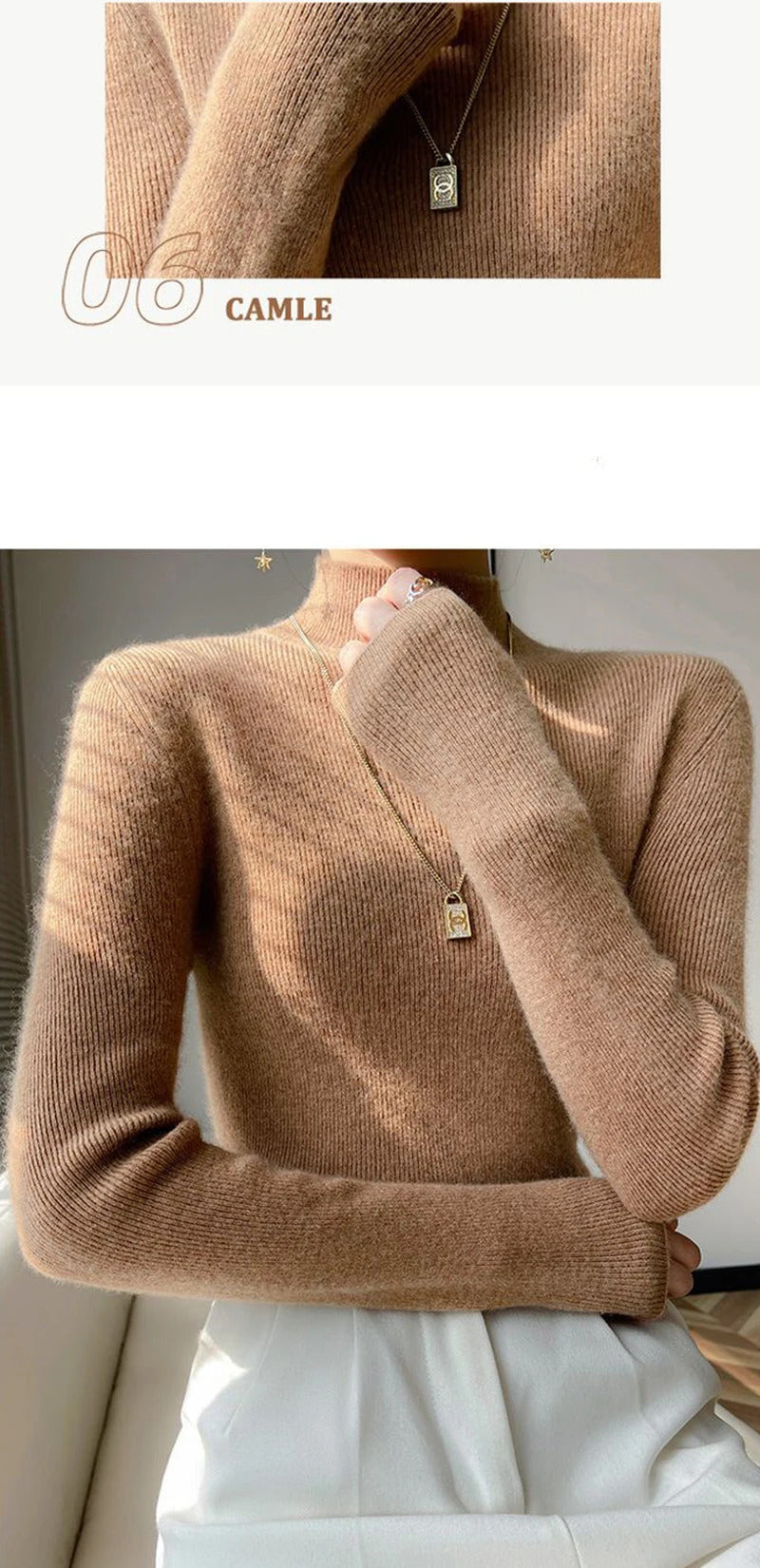 MEXZT Solid Sweater Women Half Turtleneck Knitted Pullovers Harajuku Korean Thick Knitwear Autumn Winter Fashion Slim Jumpers