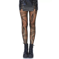 Fashionable Sexy Snake Shaped Fishing Net Socks Punk Style Halloween Pantyhose Horror Snake Shaped Pantyhose