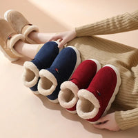 Kidmi Winter Women Shoes Casual House Shoes For Men 2024 Outdoor Warm Cotton Shoes For Women Indoor Plush Padded Slippers Female