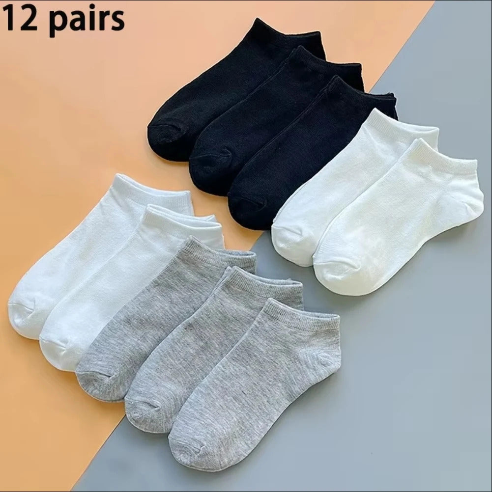 5 Pairs Women's Comfortable Patriotic Mid Calf Socks Cotton Blend, Breathable, Chic Knit Stripe/Star Pattern