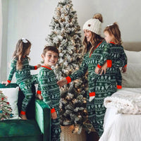 Women Men Boys Girls Christmas Pajamas Set All Over Print 2 Pieces Suit Loungewear Casual Loose Clothing Sets Xmas Family Look