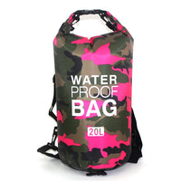 2/5/10/15/30L Outdoor Camouflage Waterproof Dry Bags Portable Rafting Diving Dry Bag Sack PVC Swimming Bags for River Trekking