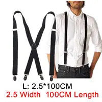 4  clips black no cross suspenders for women adult 2.5cm  pants with adjustable suspender Adjustable Elastic Trouser grey