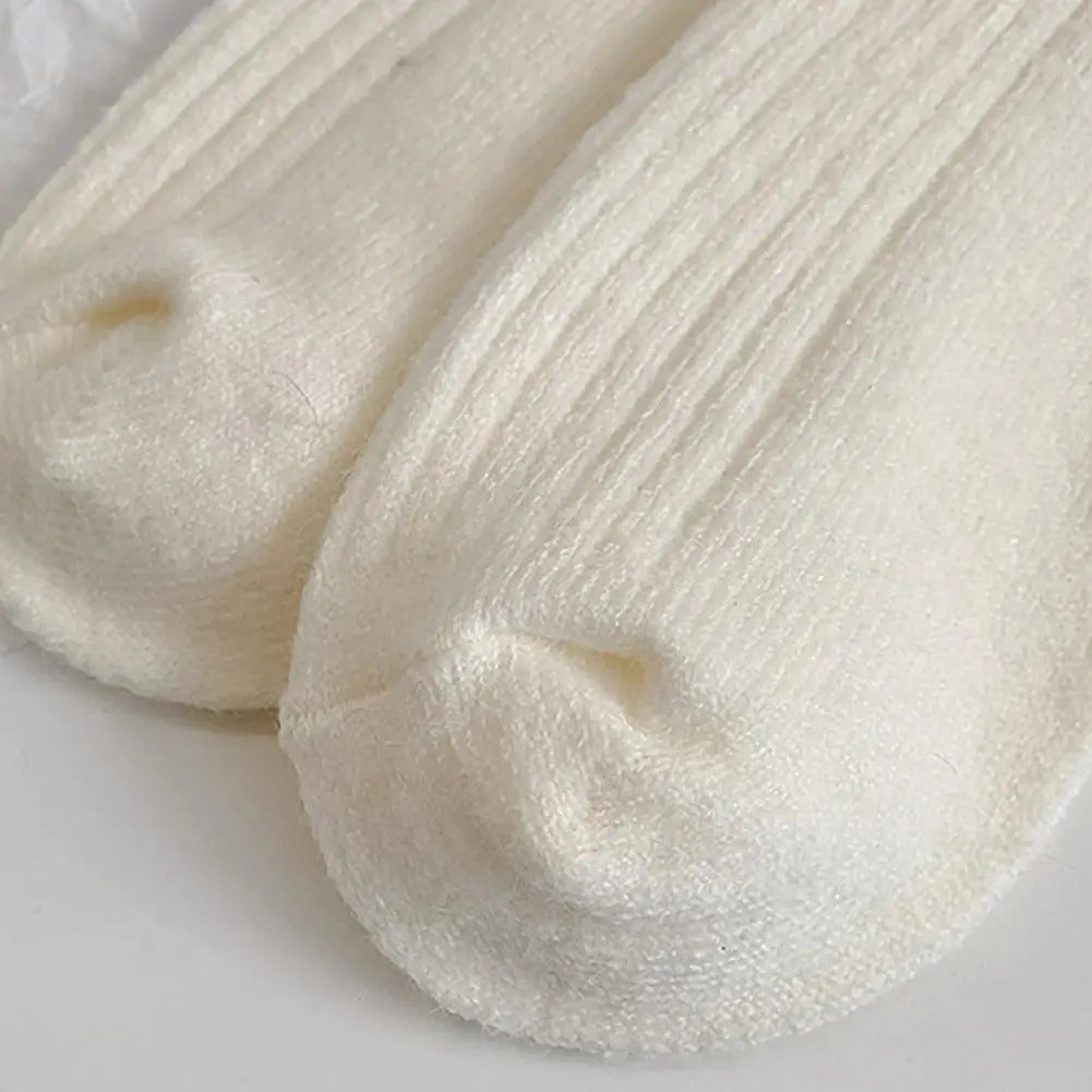 Winter Cozy Thickened Pile Socks Mid Calf Length Casual Cotton Soft Warm Comfortable Footwear Seasonal Hosiery