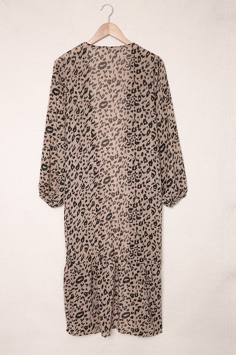 Leopard Print Duster Kimono