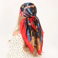 90*90cm Silk Scarf Scarftop Headwraps Women Four Seasons Hair Scarve Hijab Foulard Iuxe Bandana Femme Headscarf