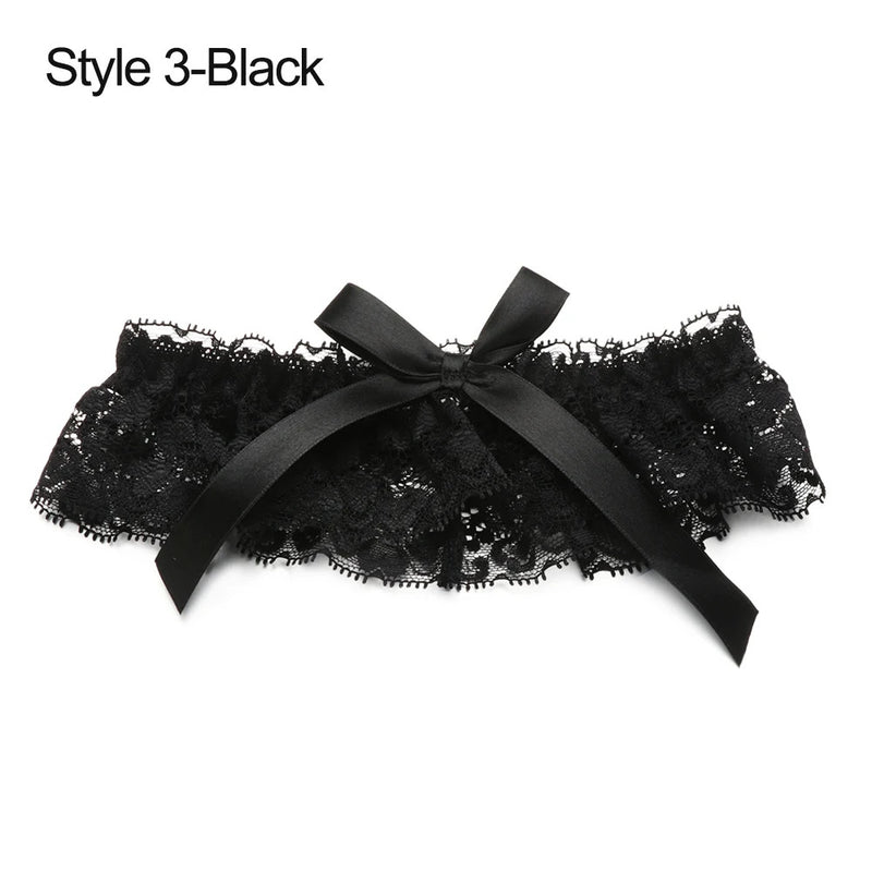 Heart/Wings/Bowknot Fashion Garter Belt Women PU Leather Lace Elastic Leg Ring Leg Garter Straps Thigh Harness Gothic Accessory