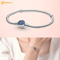 Danturn 925 Sterling Silver Bracelets Gold Heart, Butterfly Crown Women Bangles Luxury Jewelry Anniversary GIft DIY Fashions