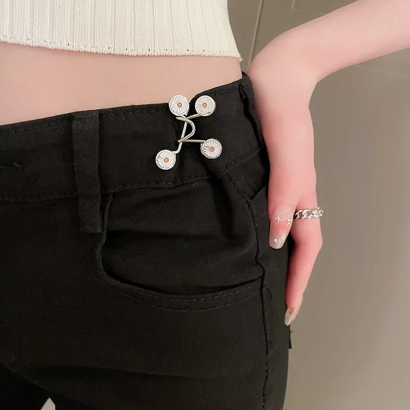 Women's Brooch Set Tighten Waist Brooches for Women Skirt Pants Jeans Adjustable Waist Clip Metal Pins Clothing Accessories