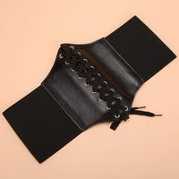 New Corset Punk Black Wide Belt Pu Leather Slimming Body Belts for Women Elastic High Waist Belt Female Dress Cummerbunds Gifts