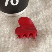 3.5cm Small Hairclaw Acetate Hair Crabs for Girls Cute Heart Shaped Hairclips Children Women Hair Accessories