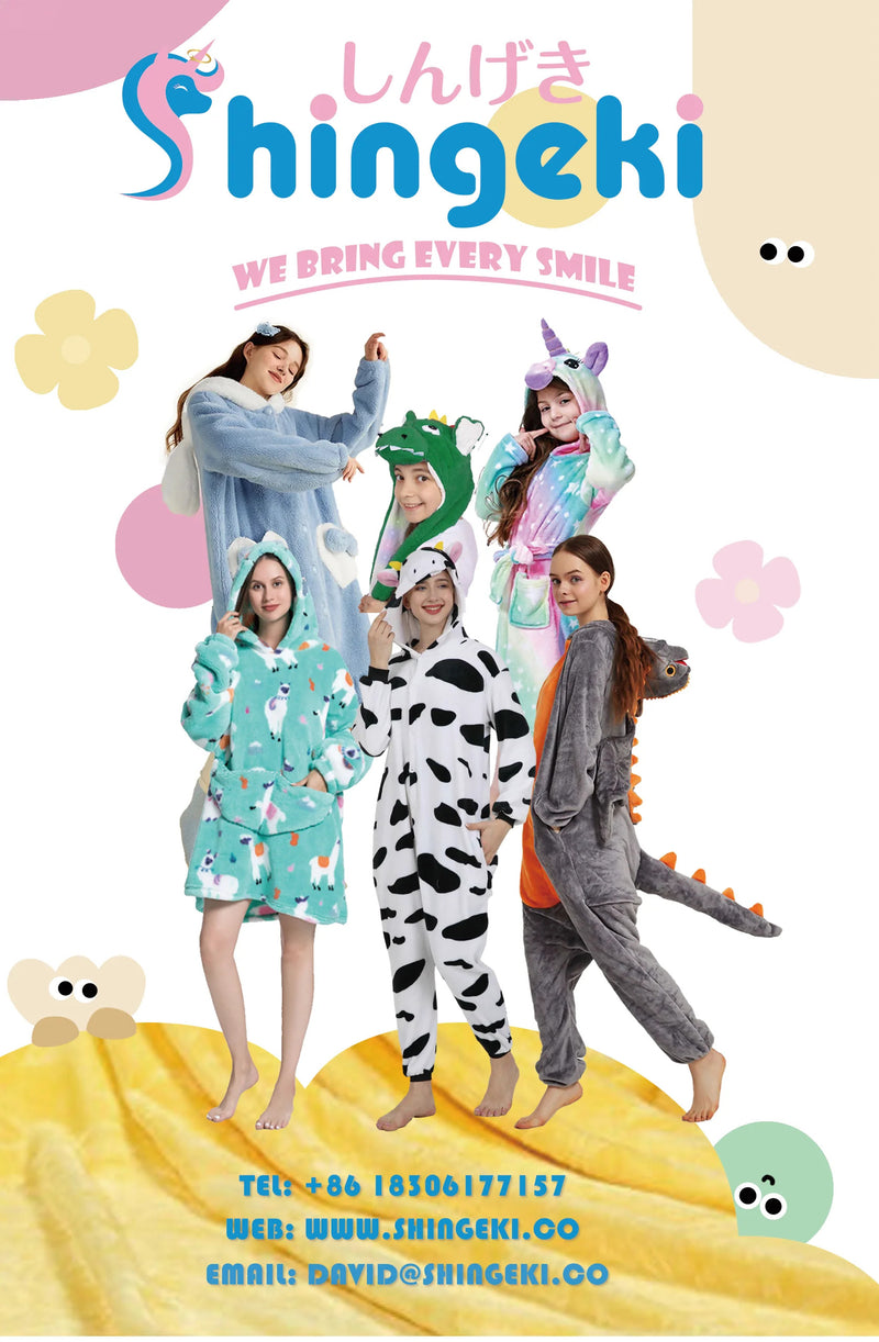 Women Pijama Animal Jumpsuit Onesie Kigurumi Unicorn Suit Shark Bodysuits Adult Flannel Sleepwear Full Body Winter