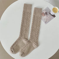 Retro Women Stockings High Quality Japanese Style New Solid Color Knee High Socks For Women Korean Style Warm Casual Long Socks