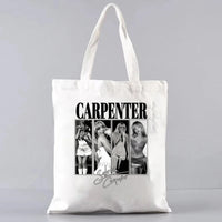 Vintage Sabrina Carpenter 2024 Tour tote bag Women's concert fashion portable shoulder bag Sabrina Carpenter fan Gift tote bag