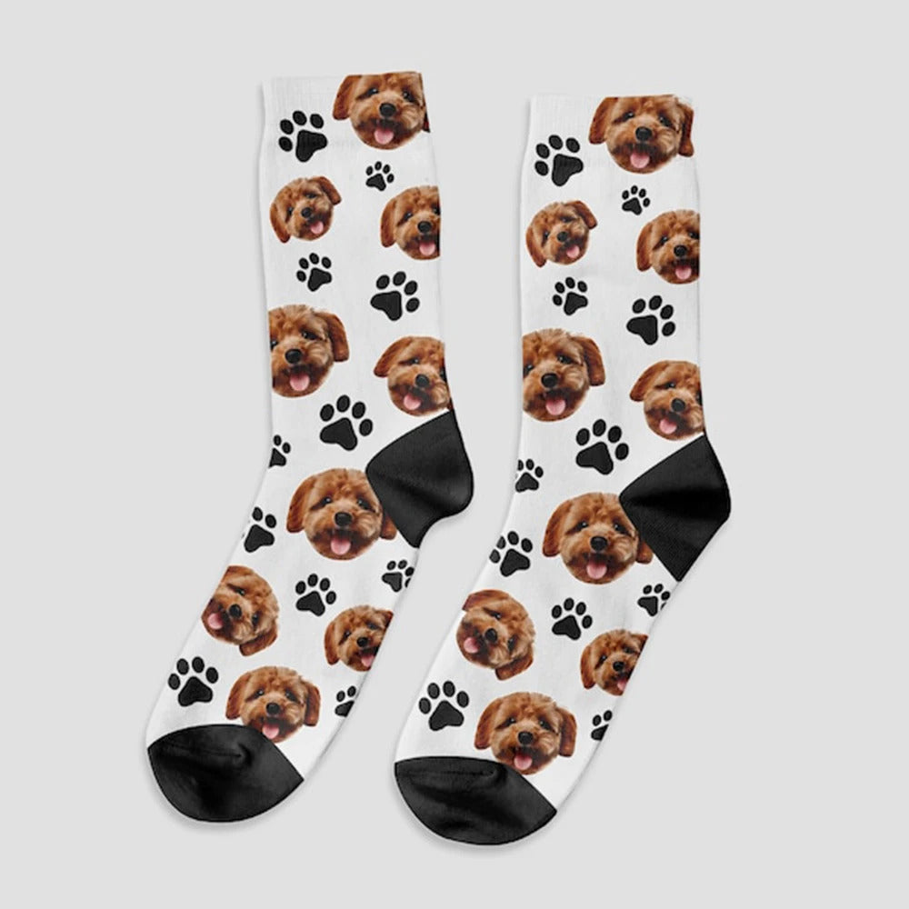 Custom Socks Cat 3D Print Men/Women Socks Casual Funny Novelty DIY Personalized Photo Logo Pet Long socks Gifts