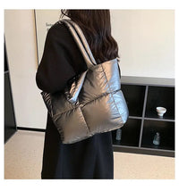 Handbag Female Large-capacity Bag Female New Tide Fashion Shoulder Bag Fall And Winter Cotton Bag Hundred Tote Bag