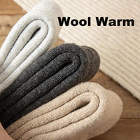 3 Pairs Men Women Wool Socks Couples Solid Winter Snow Chrismas Gift Thermal Cashmere Marino Thickened Fleece Terry Loop socks