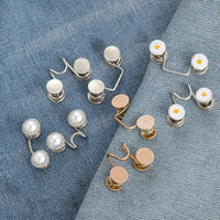 Women's Brooch Set Tighten Waist Brooches for Women Skirt Pants Jeans Adjustable Waist Clip Metal Pins Clothing Accessories