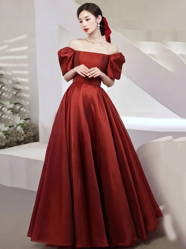 Evening Prom Dresses for Women Square Collar Puff Sleeve Organza Casual Summer Dress 2023 Elegant Formal Birthday Party vestidos