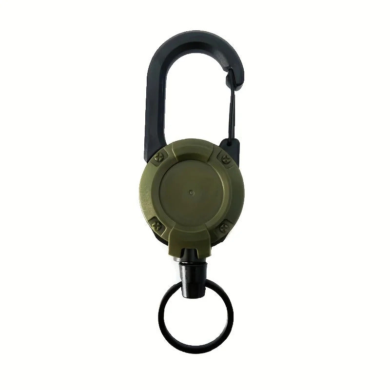 1/2/4/8pcs Extendable Retractable Holders Keychain Badge Reels Heavy Duty Clip With Carabiner Key Chain For Men Outdoor Bags