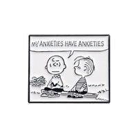 My Anxieties Have Anxieties Enamel Pins Peanuts Badges on Backpack Accessories for Jewelry Fashion Brooches Accessories