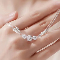 Fine 925 Sterling Silver Lucky Beads Bracelets For Women Luxury Designer Multilayer Adjustable Bracelet Party Wedding Jewelery