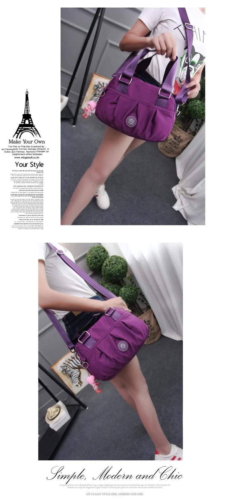 New Women Bag Nylon Waterproof Messenger Bags For Lady Crossbody Shoulder Bag Casual Handbags High Quality Multifunctional