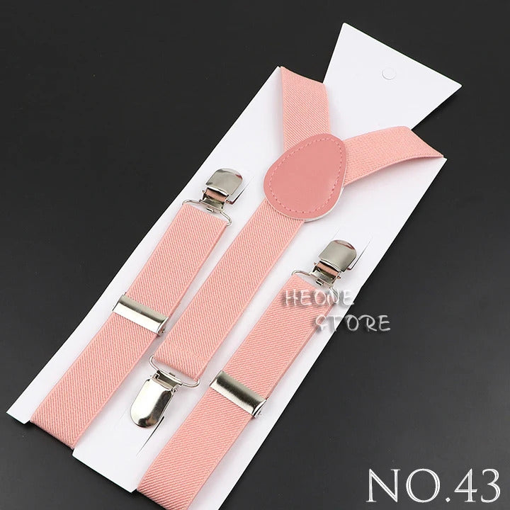 New Candy Color Adjustable Suspenders Elastic Leather Y-Back Braces Straps For Men Women Kids Pants Shirt Girl Skirt Accessories