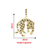 BenS Leopard Pattern Heart Pendant Enamel Dripping oil charms for DIY handmade Necklace Jewelry accessories wholesale P17