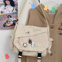 Nylon Handbags Shoulder Bag Japanese Large Capacity Crossbody Bag Retro Workwear Postman Bags for Women