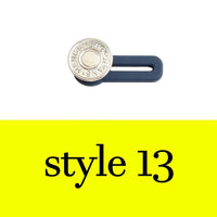 Jeans Elastic Retractable Button Expanders Adjustable Soft Seamless Pants Resilient Spring Metal Buckle Trouser Waist Extender