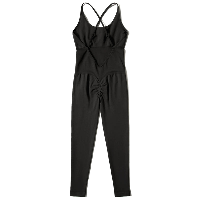 Solid Sexy Jumpsuits Women Summer Sleeveless Rompers Bodysuit Backless Casual Bodycon Playsuits Sports Fashion Streetwear Ladies