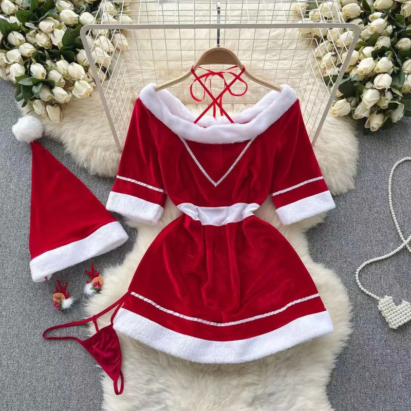 Winter New Christmas Red Short Dress Sexy Sequin Bodycone Mini Dress Slim Erotic Dress Hotsweert Club Party Night Dress Bunny