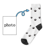 Custom Socks Cat 3D Print Men/Women Socks Casual Funny Novelty DIY Personalized Photo Logo Pet Long socks Gifts