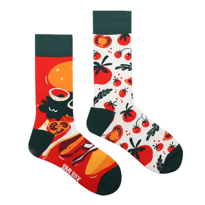 1 Pair Man Women Sock Original AB Tide Socks Colorful Socks Flowers Fruits Candy Cotton Socks Daily Friend Get-together Gifts