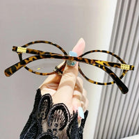 Y2K Retro Oval Frame Glasses Women Female  Sweet Cool Eyewear Trend Reading Computer Anti Blue Light Eyeglasses