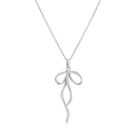 HECHENG, High Quality INS Style Gold Plated Bow Pendant Necklaces for Women Pearl Pendant Jewelry