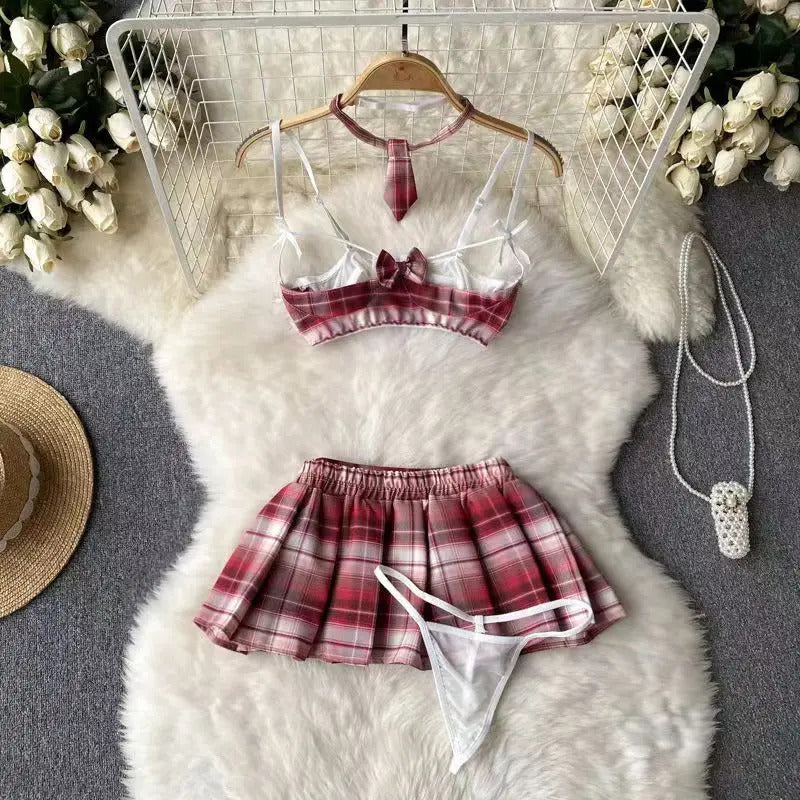 Strap Bow Hot Women Nightwear Mesh Sexy Night Dress Thin Tansparent Lace Pajamas Dress+Thong 2024 Lady Romantic Backless Nightie