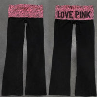 Fashion bootcut pants aesthetic casual women's pants cute pink stripes letter print slim pants punk retro E-girls Y2K streetwear