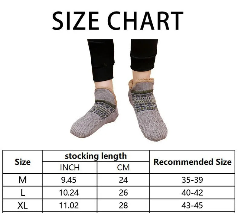 Super Warm Winter Non-slip Floor Socks Women Men Snow Socks Sleep Carpet Socks Slippers Socks Women Velvet Boot Unsiex Home Wear