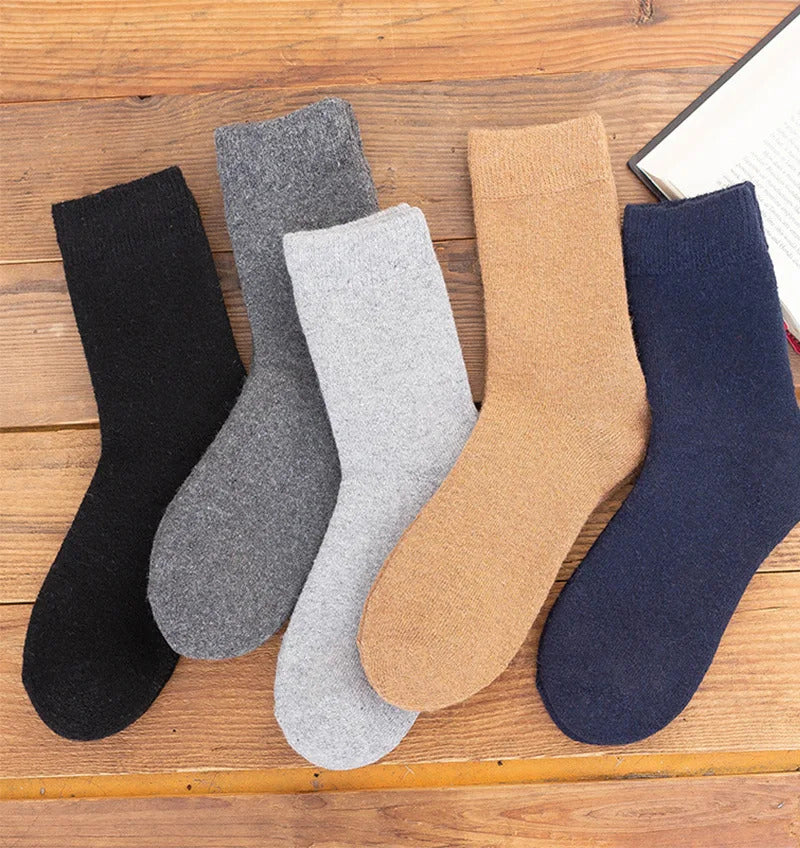 1 Pairs Winter Warm Women Socks Merino Wool Men Super Thicker Solid  Against Cold Thermal Plush Thick Snow Terry Socks