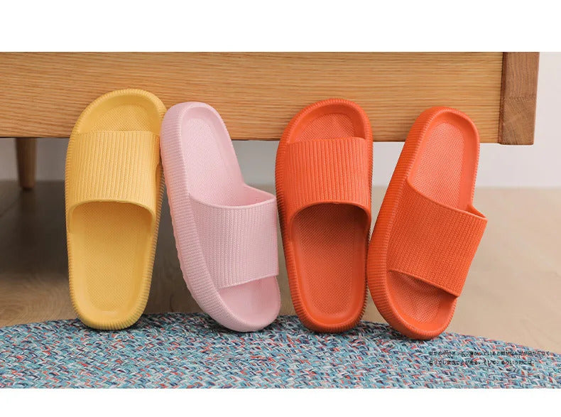 Women Thick Platform Cloud Slippers Indoor Home Eva Soft Sole Pillow Slides Sandals Woman 2023 Summer Non Slip Beach Flip Flops