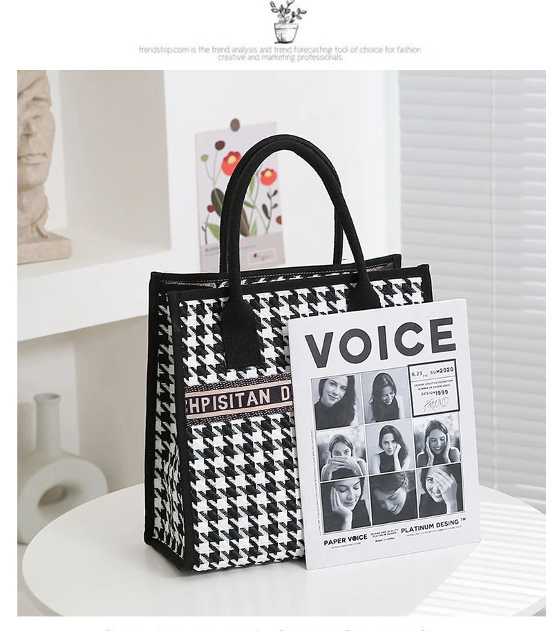 New Arrival! Fashionable Top-handle Bag with Cute Cat Pattern Large Capacity Mommy Bag for Women, Perfect for Work and Commuting