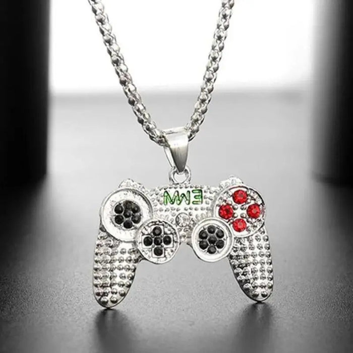 RAKOL Trendy Gamepad Lightning Stainless Steel Necklaces For Women Men Gold Color Metal Necklace Party Everyday Jewelry