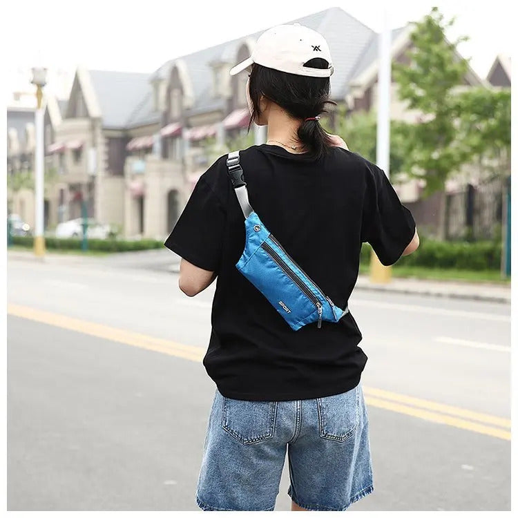 Casual Men Waist Bag Nylon Chest Pack for Women Phone Bags Pocket Running Belt Sports Bag Multifunction Travel Chest Bag